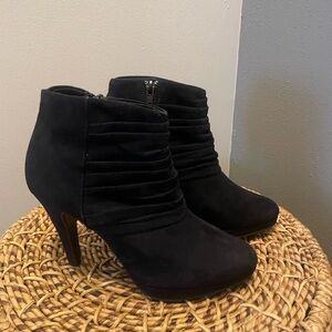 Kelly & Katie black suede boots. Size 6. Gently worn